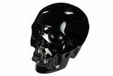 Realistic, Polished Black Obsidian (Volcanic Glass) Skull #151033-1